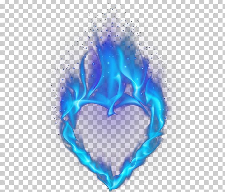 blue fire heart background
