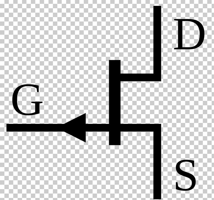 JFET Electronic Symbol Field-effect Transistor MOSFET PNG, Clipart, Angle, Area, Bipolar Junction Transistor, Black, Black And White Free PNG Download