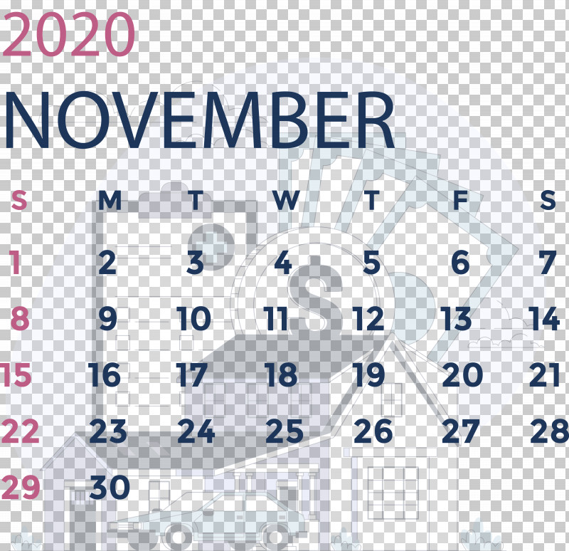 November 2020 Calendar November 2020 Printable Calendar PNG, Clipart, Angle, Area, Line, Meter, November 2020 Calendar Free PNG Download