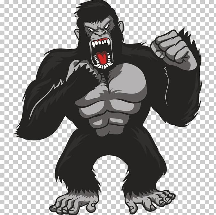 Gorilla Graphics T-shirt King Kong PNG, Clipart, Animals, Ape, Cartoon, Demon, Drawing Free PNG Download