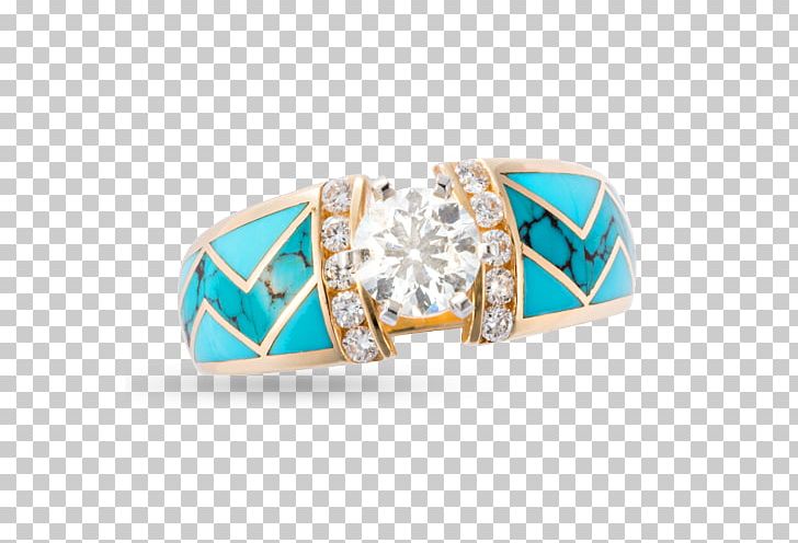 Turquoise Santa Fe Goldworks Engagement Ring Diamond PNG, Clipart, Aqua, Body Jewellery, Body Jewelry, Brilliant, Carat Free PNG Download