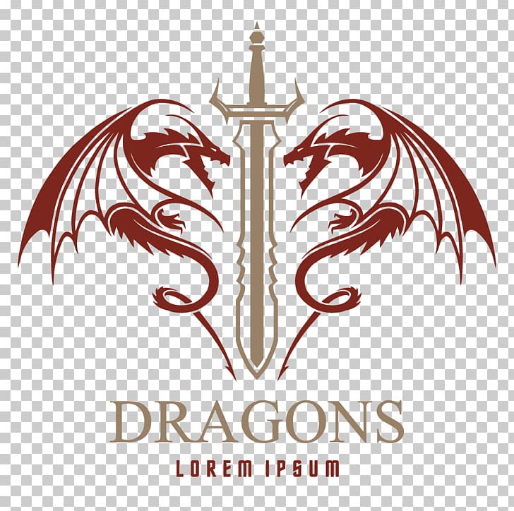 Logo Sword Png Clipart Art Brand Chinese Dragon Creative Dragon Free Png Download