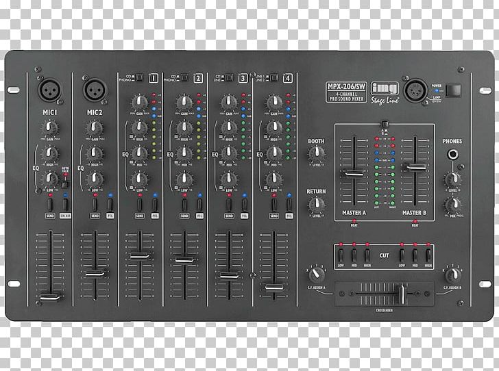 Audio Mixers Microphone Disc Jockey DJ Mixer Stereophonic Sound PNG, Clipart, Audio, Audio Equipment, Computer Hardware, Disc Jockey, Electronic Device Free PNG Download
