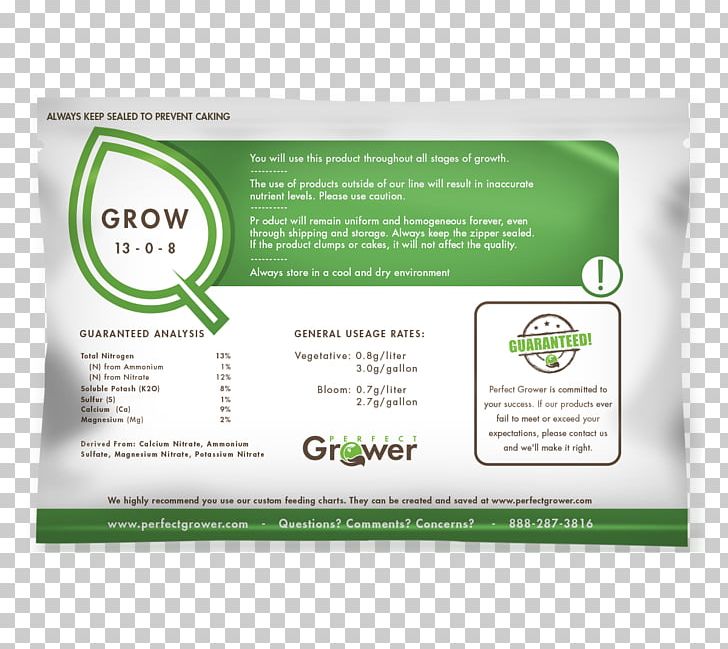 Perfect Grower Gardening Nutrient PNG, Clipart, Brand, Calcium, Calcium Nitrate, Coupon, Garden Free PNG Download