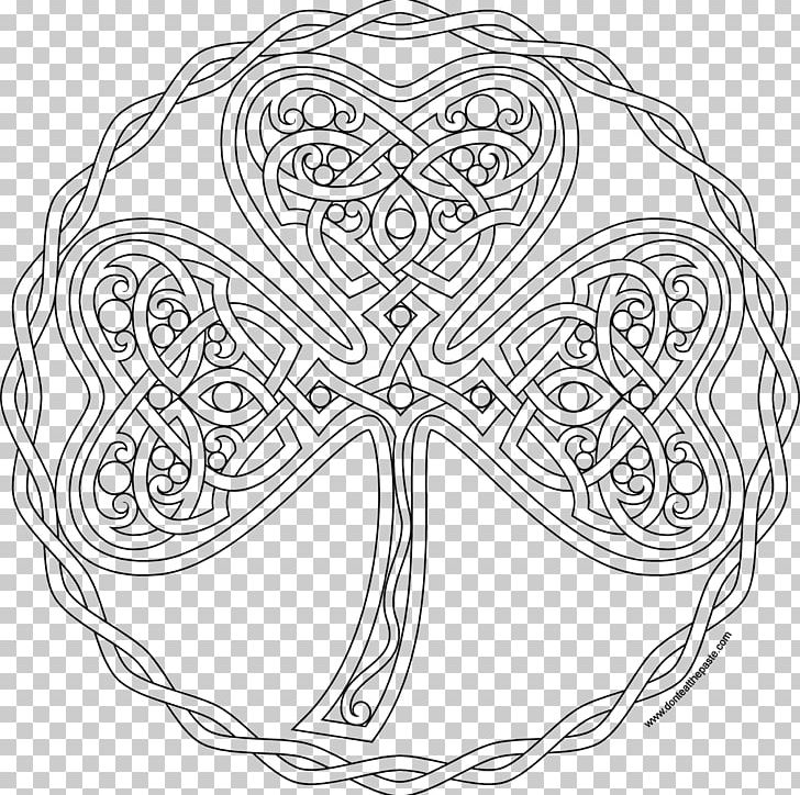 Coloring Book Shamrock Mandala Symbol Pattern PNG, Clipart,  Free PNG Download