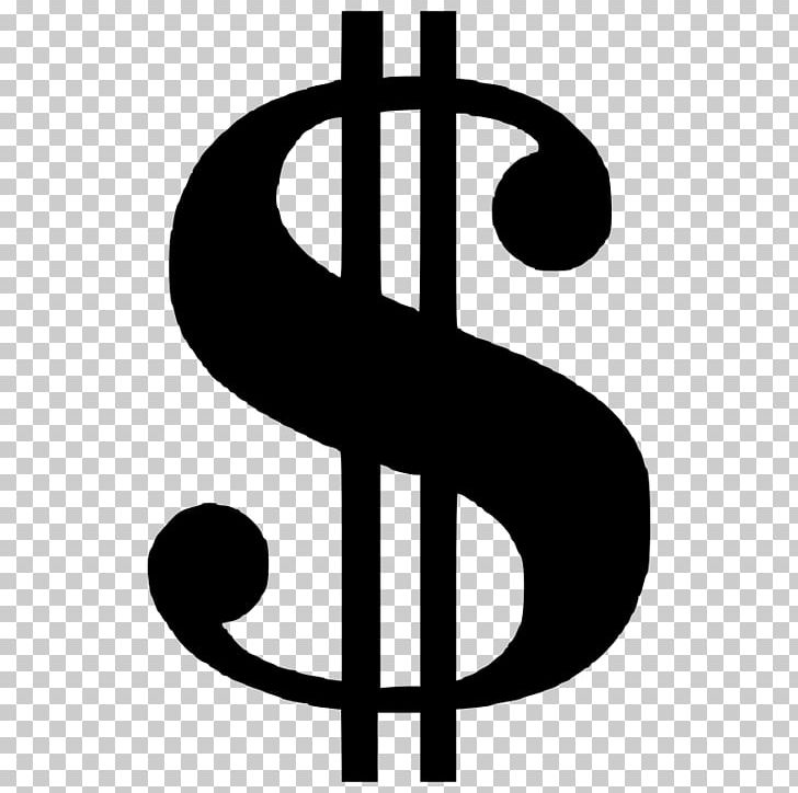 Dollar Sign Currency Symbol United States Dollar PNG, Clipart, Black And White, Circle, Clip Art, Computer Icons, Currency Free PNG Download