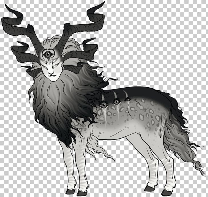 Cattle Drawing Antelope Art Reindeer PNG, Clipart, Antler, Art, Black And White, Camel Like Mammal, Canidae Free PNG Download