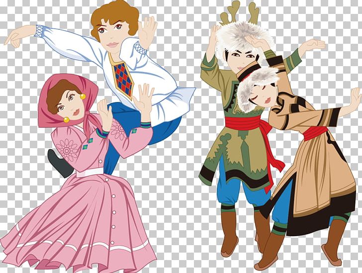 Cartoon Ethnische Minderheit Illustration PNG, Clipart, Apparel, Cartoon, Dancing, Fictional Character, Folk Dance Free PNG Download