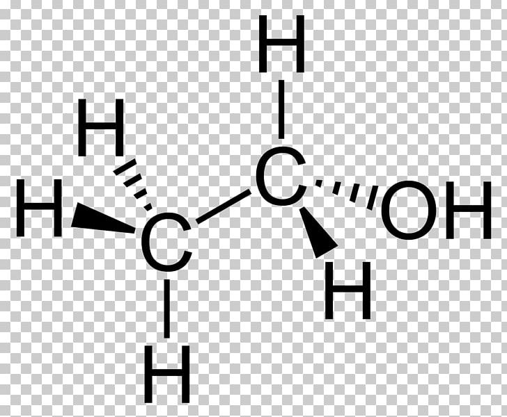 1-Propanol Propane Chemical Formula Chemical Compound Structural Formula PNG, Clipart, 1propanol, Angle, Area, Atom, Black And White Free PNG Download