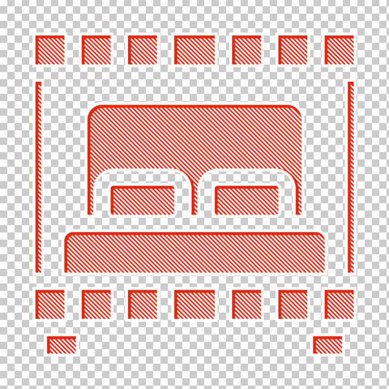Bed Icon Home Equipment Icon Bedroom Icon PNG, Clipart, Bed Icon, Bedroom Icon, Home Equipment Icon, Line, Orange Free PNG Download