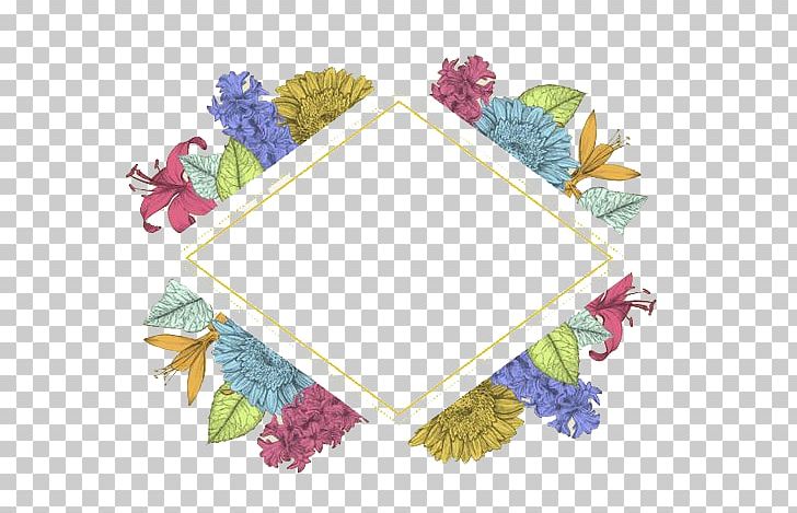 Watercolor Painting Flower Frame PNG, Clipart, Art, Cartoon, Decorate, Diamond, Diamond Trim Free PNG Download