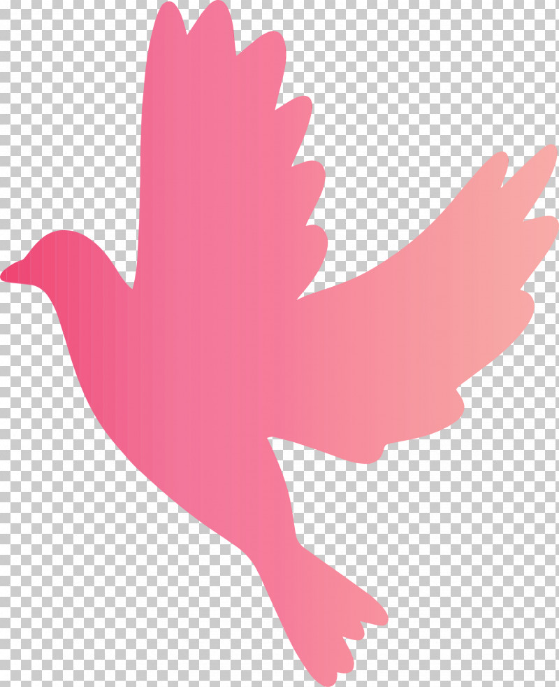 Pink Wing Bird Leaf Hand PNG, Clipart, Beak, Bird, Cartoon Bird, Cute Bird, Hand Free PNG Download