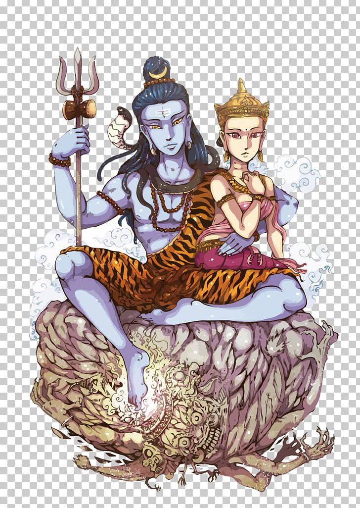 Shiva Parvati Kali Hinduism Png Clipart Cartoon Cartoon