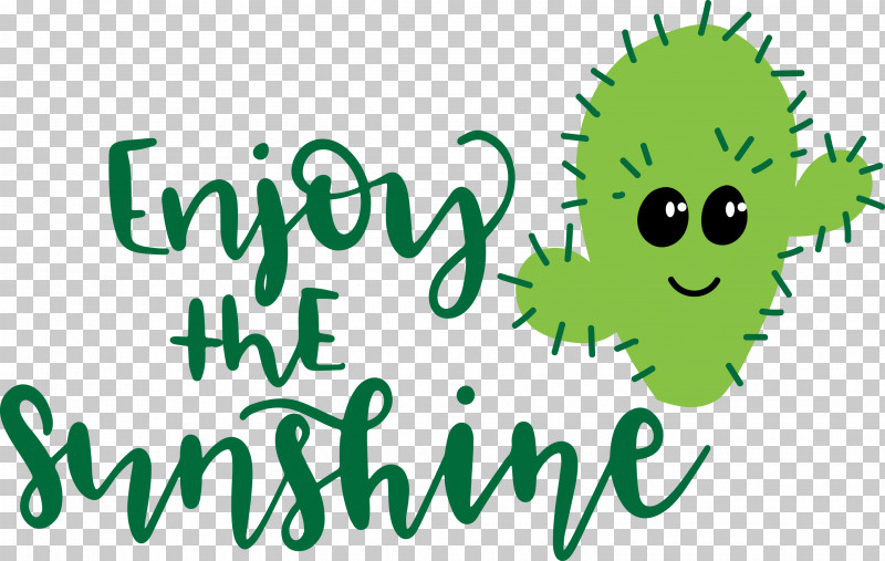Sunshine Enjoy The Sunshine PNG, Clipart, Cartoon, Green, Happiness, Leaf, Logo Free PNG Download