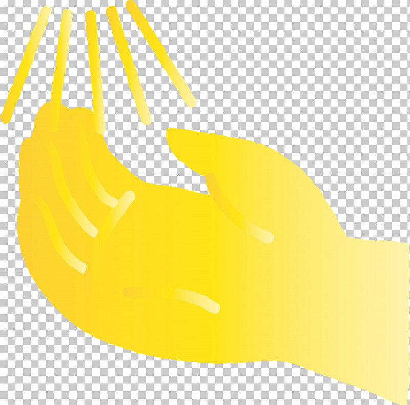 Yellow Hand PNG, Clipart, Hand, Paint, Washing Hand, Watercolor, Wet Ink Free PNG Download