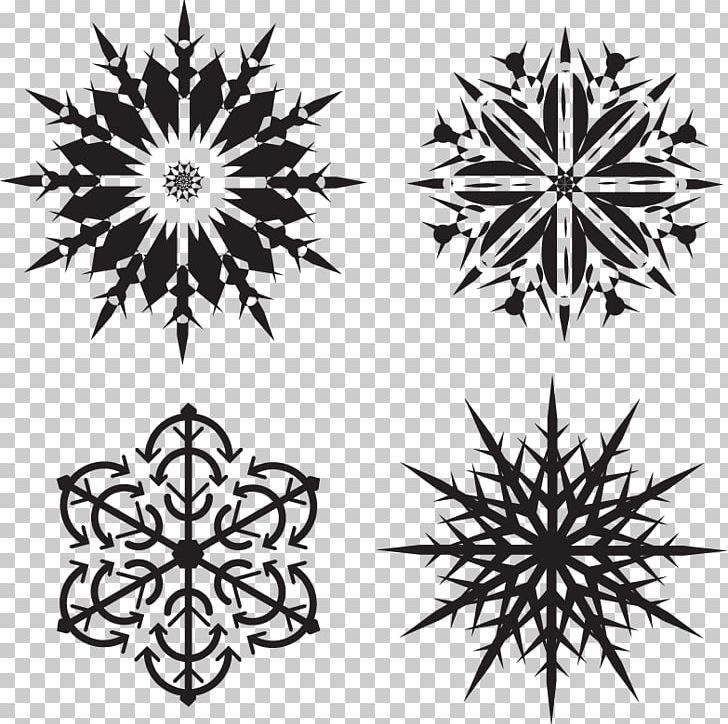 Snowflake Illustration PNG, Clipart, Black, Black And White, Encapsulated Postscript, Euclidean Vector, Happy Birthday Vector Images Free PNG Download