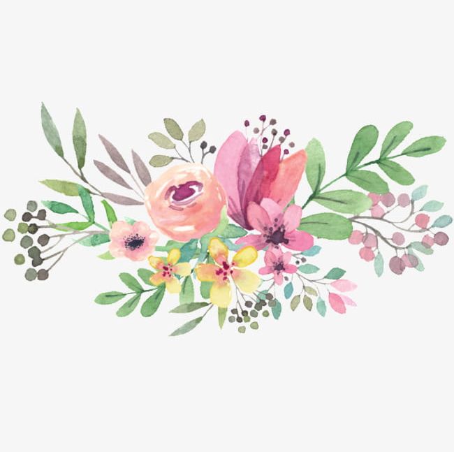 Watercolor Flowers PNG, Clipart, Backgrounds, Bouquet, Cartoon ...