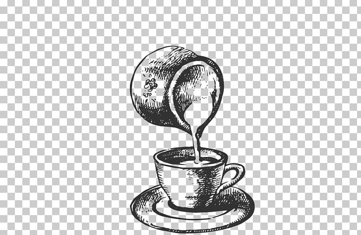 Cafe Coffee Graphics PNG, Clipart, Black And White, Cafe, Coffee, Coffee Bean, Coffee Cup Free PNG Download