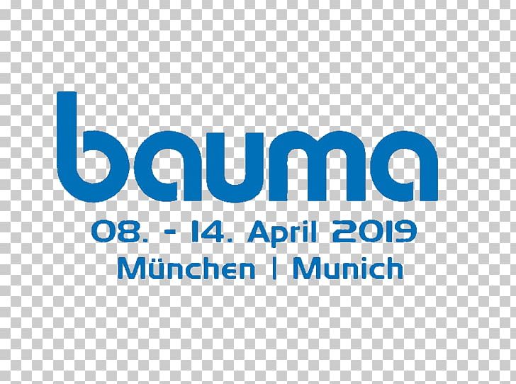 BAUMA Munich Bauma 2019 0 Logo PNG, Clipart, 2019, April, Area, Bauma, Blue Free PNG Download