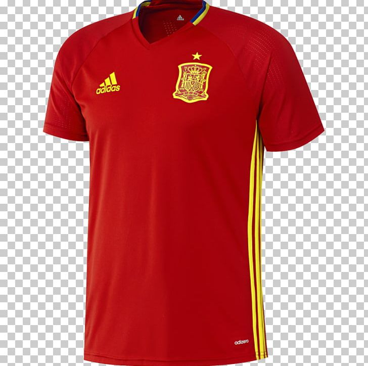 Spain National Football Team 2018 World Cup Adidas Spain Home Jersey 2018 Adidas Spain Home Jersey 2018 PNG, Clipart, 2018 World Cup, Active Shirt, Adidas, Clothing, Collar Free PNG Download