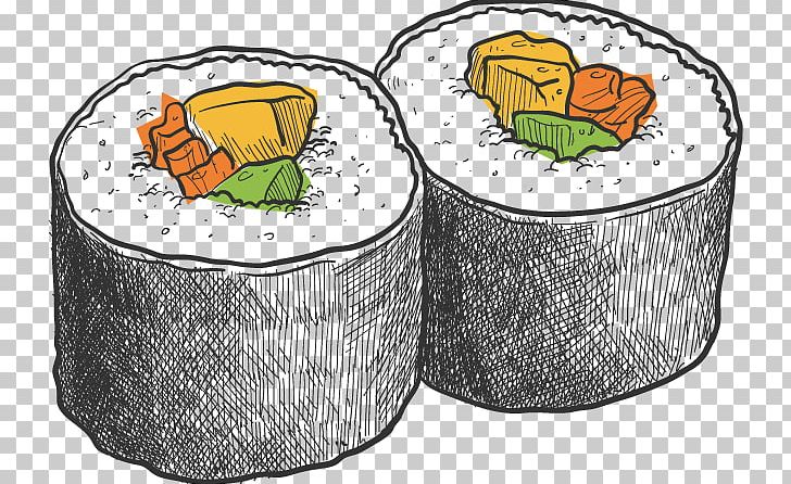 Sushi Japanese Cuisine Makizushi Drawing PNG, Clipart, Chef, Cuisine, Food, Furniture, Han Free PNG Download
