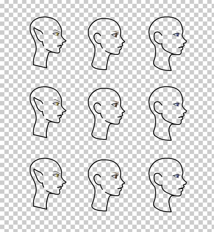 Template Face Drawing Female PNG, Clipart, Angle, Arm, Art, Black And White, Cartoon Free PNG Download