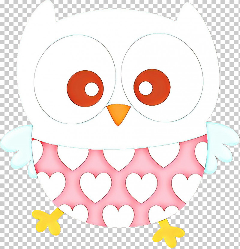 White Bird Owl Pink Heart PNG, Clipart, Bird, Heart, Owl, Pink, Smile Free PNG Download