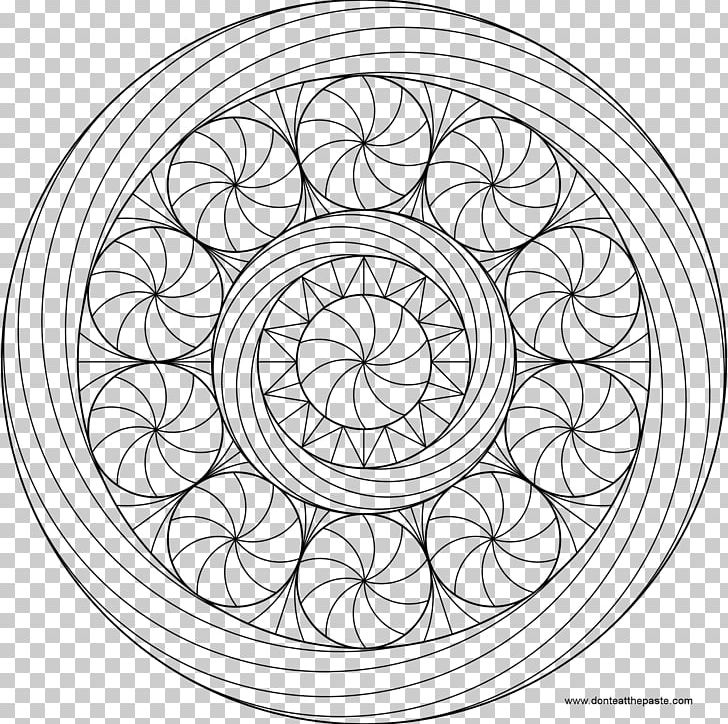 Mandala Coloring Book Tibetan Buddhism Chakra PNG, Clipart, Art Therapy, Bicycle Wheel, Black And White, Book, Buddhism Free PNG Download