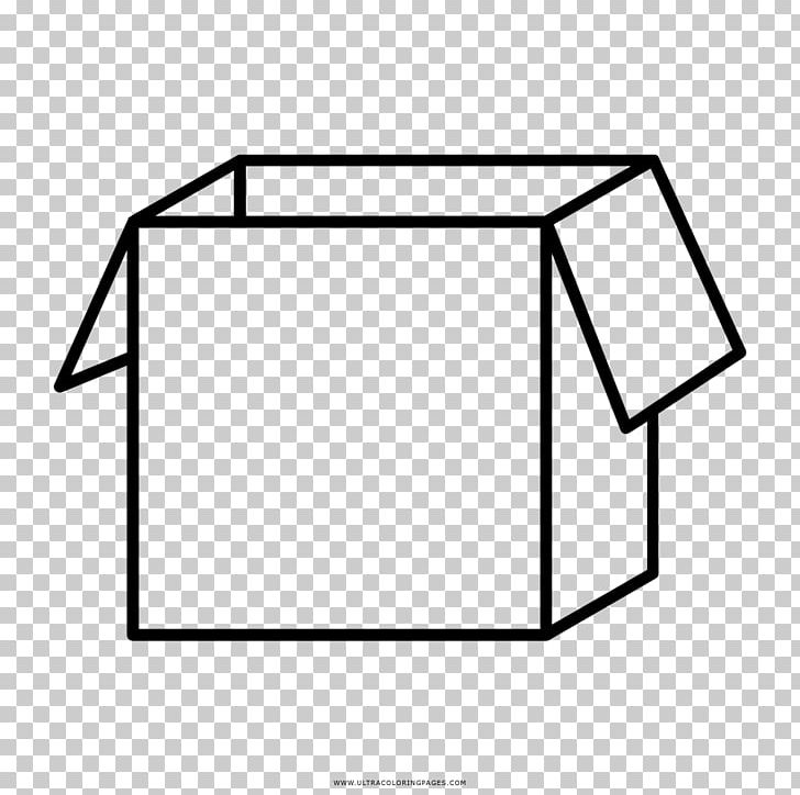 Cardboard Box Coloring Book Carton PNG, Clipart, Angle, Area, Black, Black And White, Box Free PNG Download