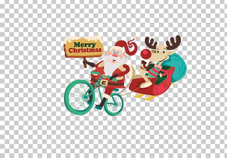 Santa Claus Christmas Bicycle PNG, Clipart, Bicycle, Christmas, Christmas Decoration, Christmas Ornament, Computer Icons Free PNG Download
