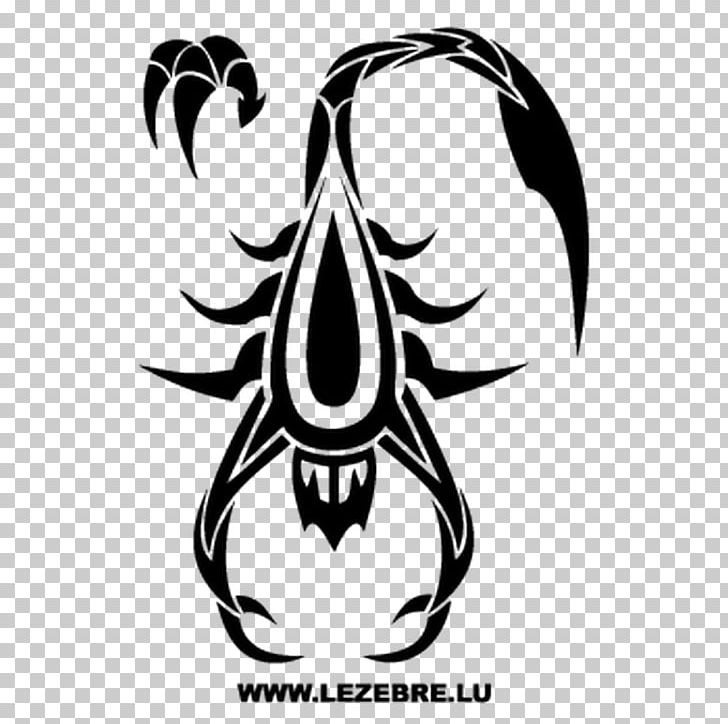 Scorpion Tattoo Tribe Decal Sticker PNG, Clipart, Artwork, Black, Black And White, Decal, Dragon Free PNG Download