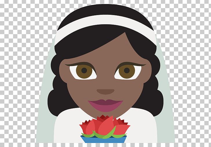 Emoticon Emoji Bride Wedding PNG, Clipart, Art, Black, Bride, Brown Hair, Cartoon Free PNG Download