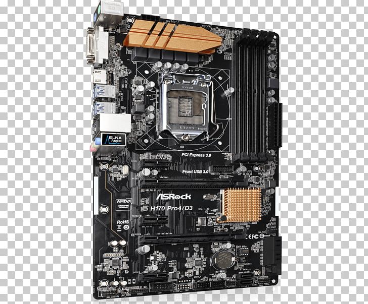 Motherboard ASRock Z170 Pro4 / D3 Computer Hardware Printed Circuit Board Central Processing Unit PNG, Clipart, 4core Cpu, Central Processing Unit, Computer, Computer, Computer Cooling Free PNG Download