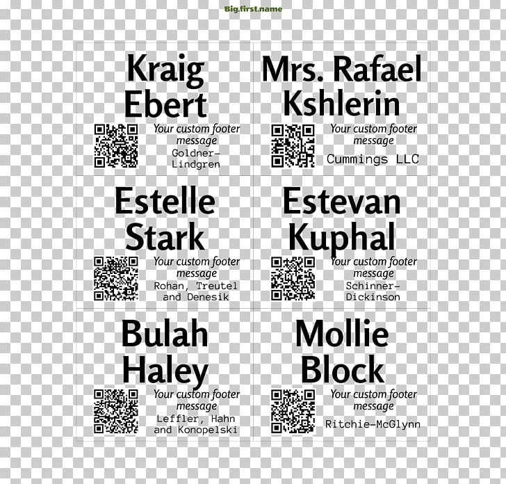Name Tag QR Code Badge Paper PNG, Clipart, Area, Badge, Black, Black And White, Black M Free PNG Download