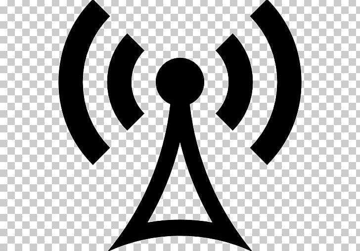 Computer Icons Wi-Fi Aerials Telecommunications Tower PNG, Clipart, Aerials, Artwork, Black And White, Brand, Circle Free PNG Download