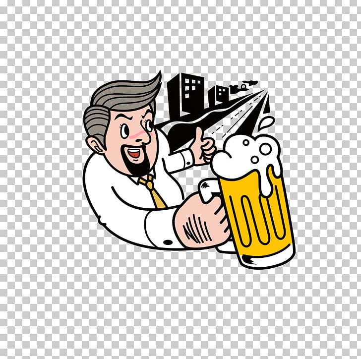 Beer Drinking Cartoon Illustration PNG, Clipart, Alcoholic Beverage, Area, Art, Beer Glass, Drinking Straw Free PNG Download