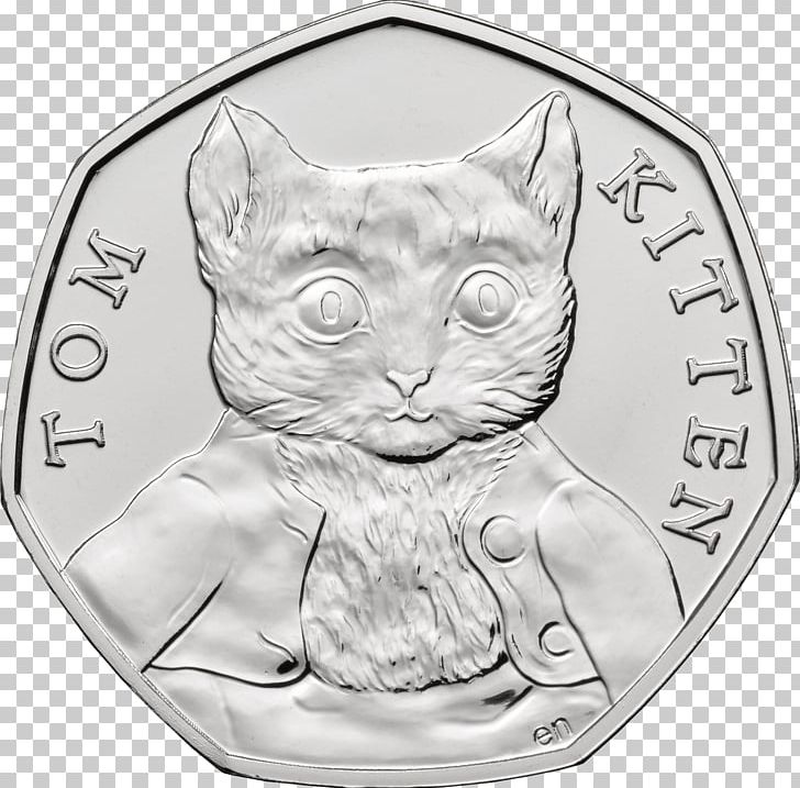 The Tale Of Tom Kitten The Tale Of Peter Rabbit The Tale Of Mr. Jeremy Fisher Royal Mint PNG, Clipart, Carnivoran, Cat, Cat Like Mammal, Commemorative Coin, Head Free PNG Download
