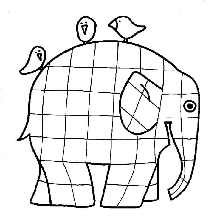Elmer Fudd Elmer The Patchwork Elephant Coloring Book Page PNG, Clipart, Adult, African Elephant, Angle, Area, Black And White Free PNG Download
