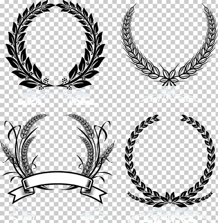 Laurel Wreath Stock Photography PNG, Clipart, Black And White, Body Jewelry, Christmas Decoration, Circle, Creative Background Free PNG Download