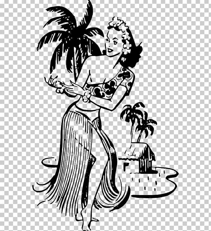 Hawaii Hula Tiki Culture Dance Drawing PNG, Clipart, Arm, Art, Artwork, Black, Black And White Free PNG Download