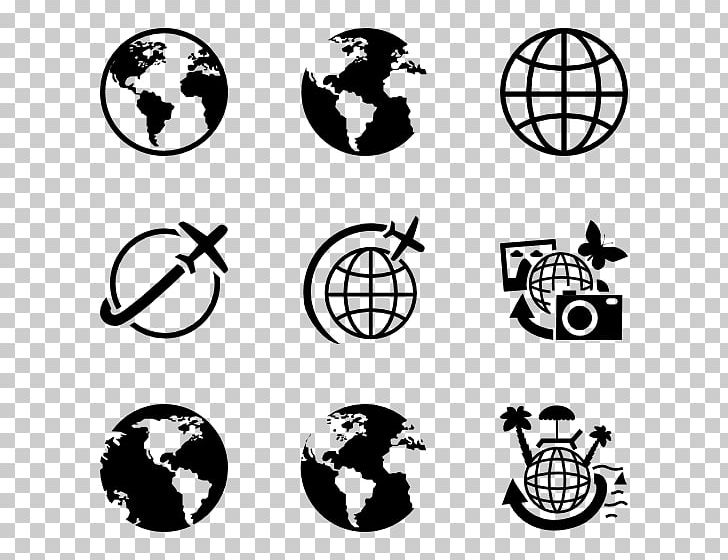 Earth Globe World Computer Icons PNG, Clipart, Ball, Black, Black And White, Brand, Circle Free PNG Download