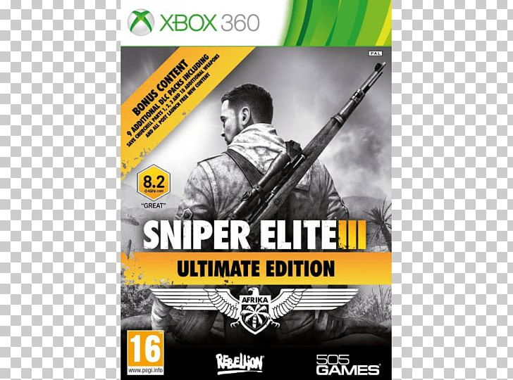 Sniper Elite III Xbox 360 Sniper Elite 4 Dreamcast Collection PNG, Clipart, Brand, Dreamcast Collection, Electronic Device, Game, Others Free PNG Download