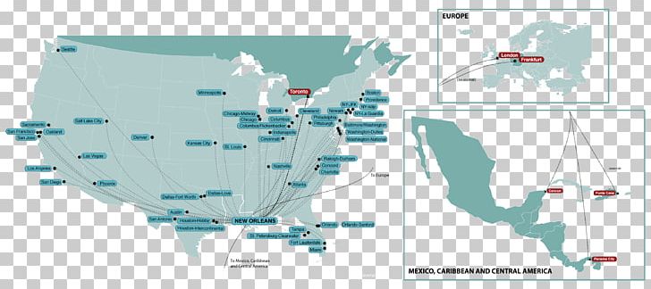 Louis Armstrong New Orleans International Airport Direct Flight Austin–Bergstrom International Airport Map PNG, Clipart, Airport, Blank Map, Direct Flight, Flight, Geography Free PNG Download
