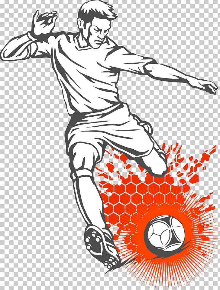 Wall Decal Football Player Forward Shooting PNG, Clipart, Art, Artwork, Athlete, Ball, Black And White Free PNG Download