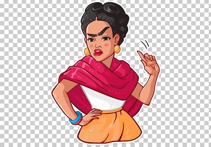 Frida Kahlo Sticker Telegram PNG, Clipart, Art, Beauty, Cartoon, Character, Fictional Character Free PNG Download