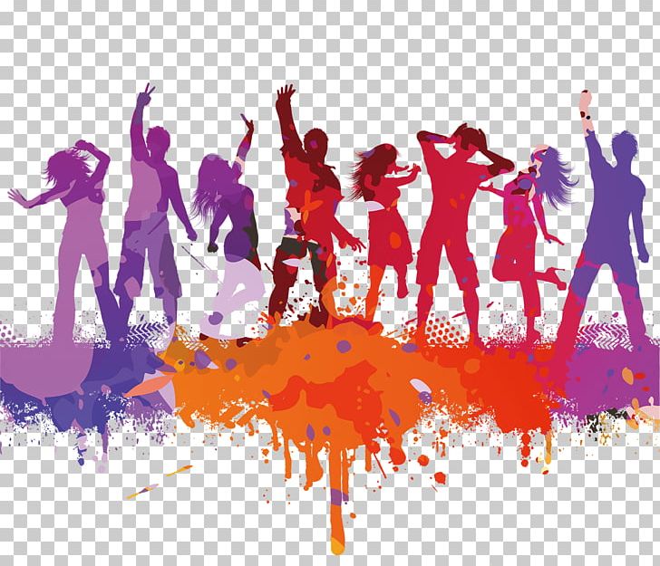 Dance Party Dance Party Silhouette PNG, Clipart, Color Pencil, Color Powder, Color Splash, Color Vector, Computer Wallpaper Free PNG Download