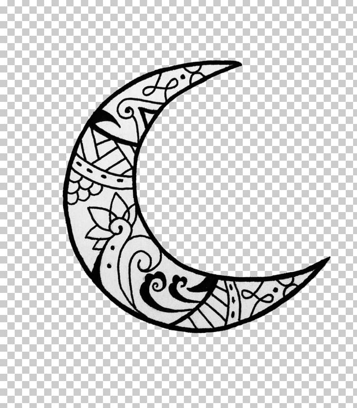 Crescent moon tattoo Black and White Stock Photos  Images  Alamy