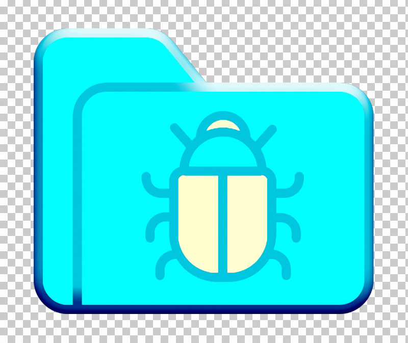 Virus Icon Folder Icon Cyber Icon PNG, Clipart, Aqua, Azure, Cyber Icon, Electric Blue, Folder Icon Free PNG Download