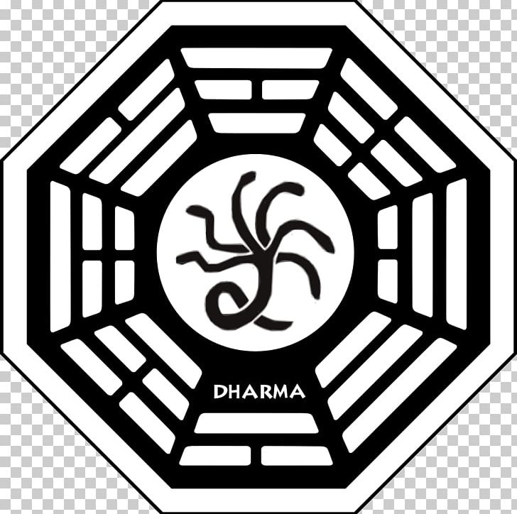 Dharma Initiative Lost PNG, Clipart, Area, Black And White, Brand, Circle, Desktop Wallpaper Free PNG Download