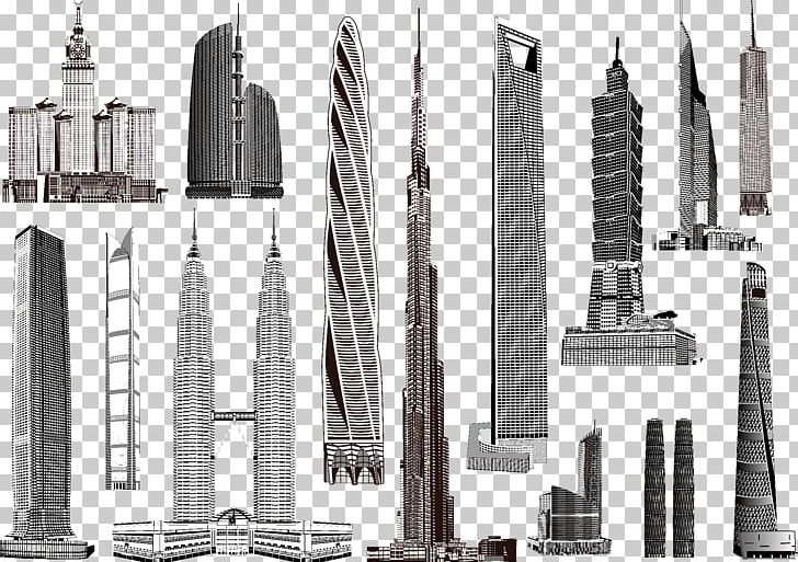 Skyscraper High-rise Building PNG, Clipart, Architectural Engineering, Architecture, Black And White, Building, Download Free PNG Download
